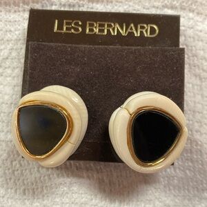 Vintage Les Bernard screw- back earrings